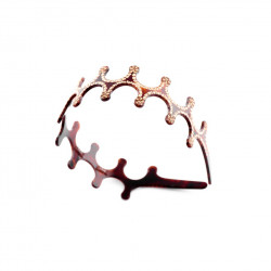 Handmade headband Classical GM rail strass big waves 2