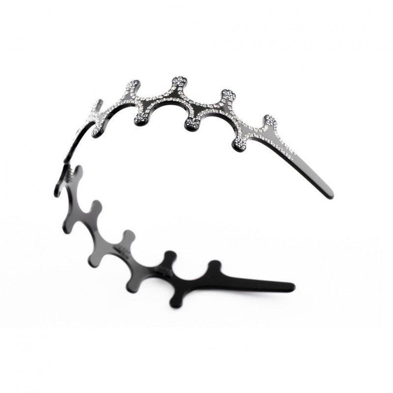 Handmade headband Classical GM rail strass big...