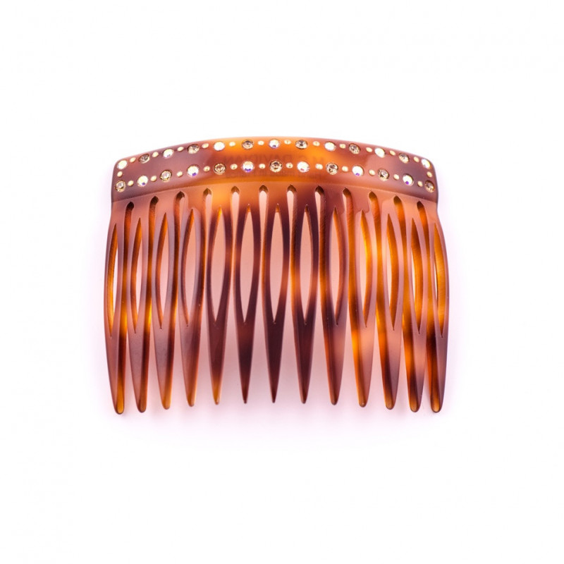 Handmade comb Classical MM rail strass