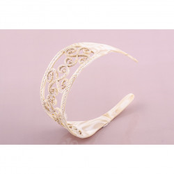 Handmade headband Classical TGM rail strass wrought iron
