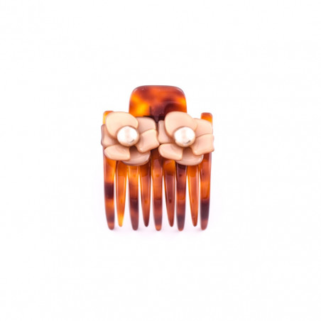 Handmade hairclip Pink blooming PM simple two roses