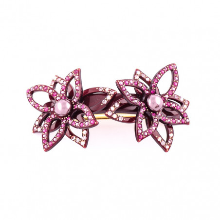 Ponytail 8cm Orchids GM rail strass two openwork orchids