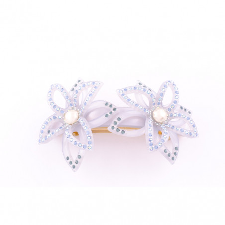 Ponytail 8cm Orchids GM rail strass two openwork orchids