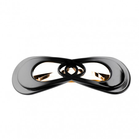 Barrette matic 8cm Collector MM simple nœud moderne ajouré