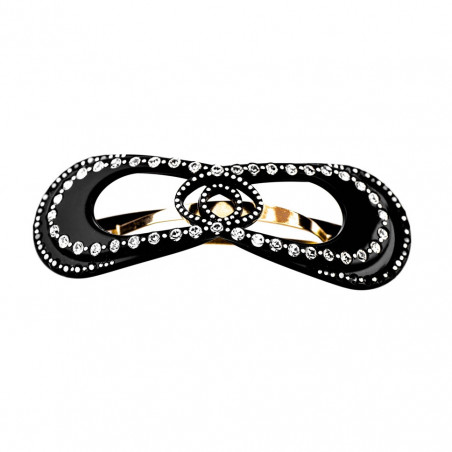 Ponytail 8cm Collector MM rail strass modern openwork knot