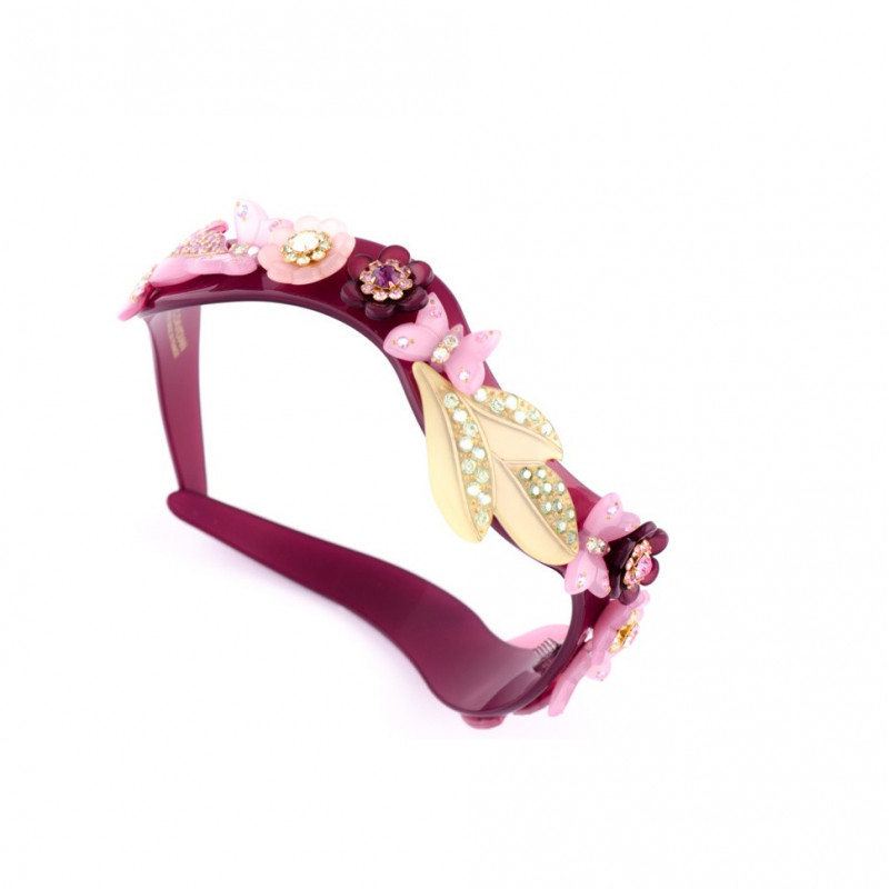 Handmade headband Multiflowers and butterflies...