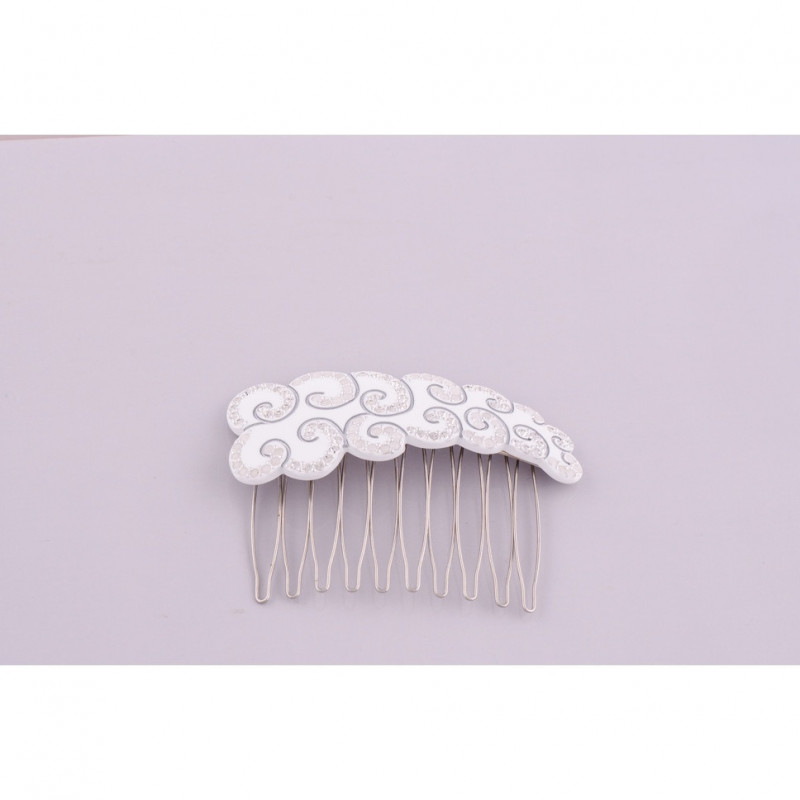 Peigne métal Rock'n Roll Coeurs entrelacés MM...