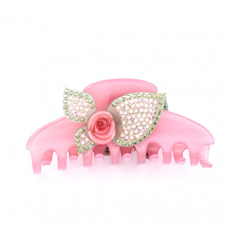 Handmade hairclip Rosebuds TGM full model A three sheets and one button (x2)