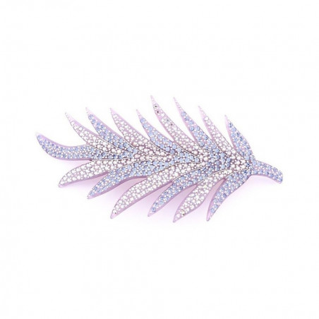 Barrette matic 8cm Plumes GM very full plume