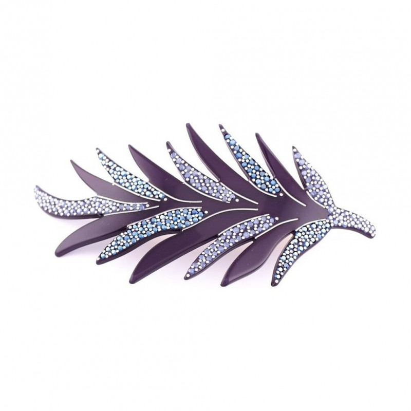 Barrette matic 8cm Plumes GM light
