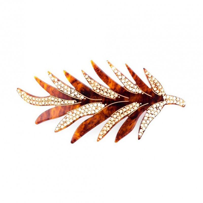 Barrette matic 8cm Plumes GM light