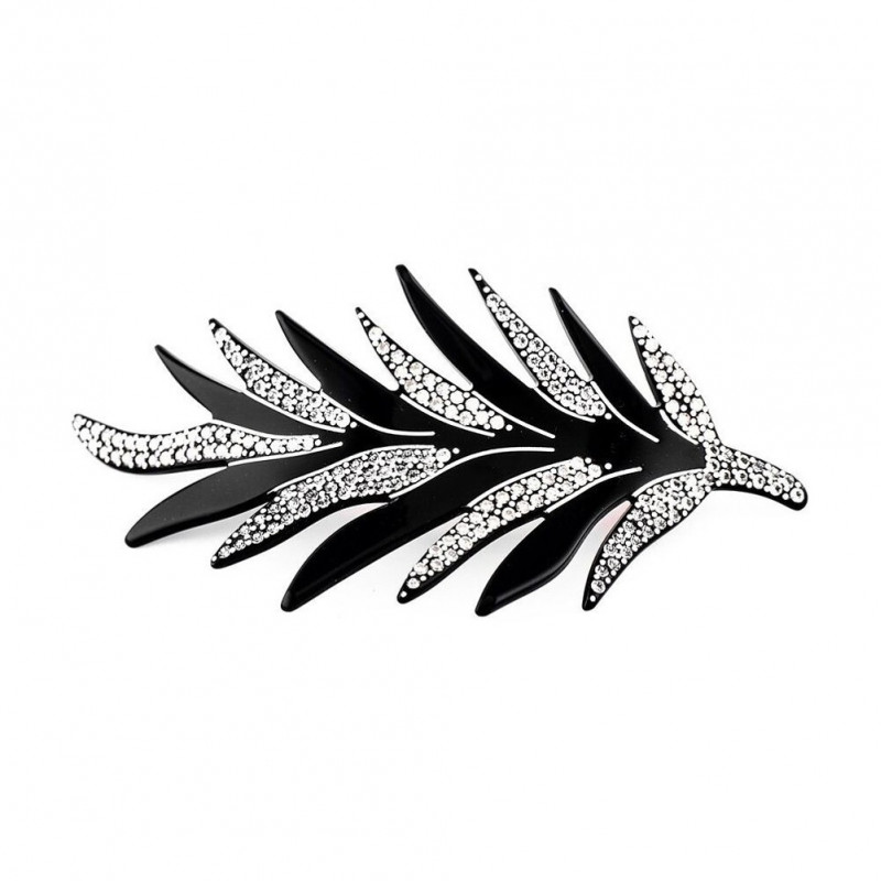 Barrette matic 8cm Plumes GM light