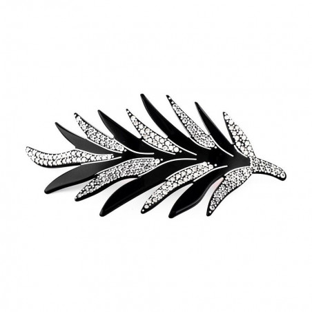 Barrette matic 8cm Plumes GM light