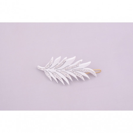 Tige boule Feathers PM rail strass feather