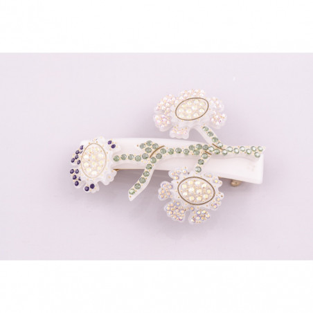 Barrette matic 8cm Anémone MM light