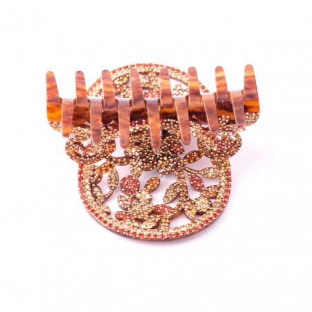 Handmade hairclip Japan GM very full openwork foliage