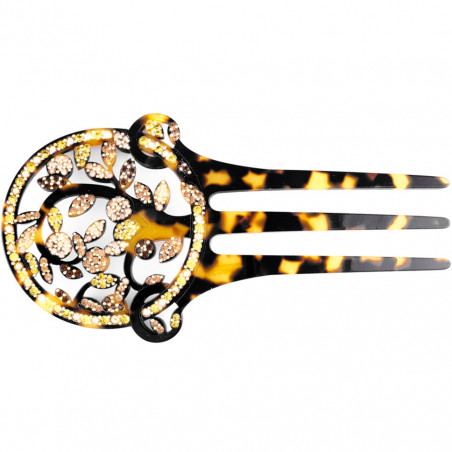 Handmade hairpin Japan GM full openwork foliage