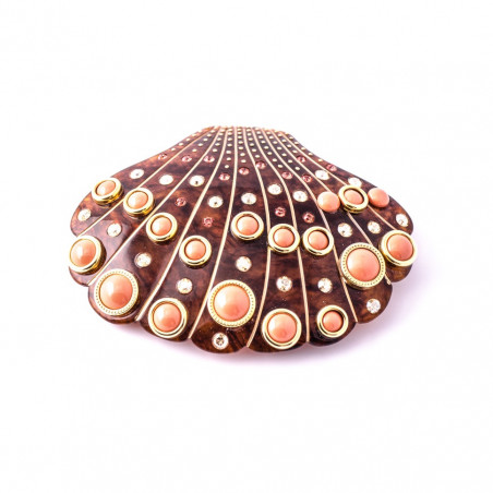 Barrette matic 8cm Coquilles TGM very full