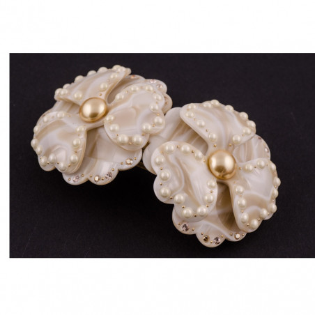 Ponytail 8cm Peonies TGM rail strass two peonies