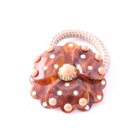 Élastique Pivoines GM light décor corail