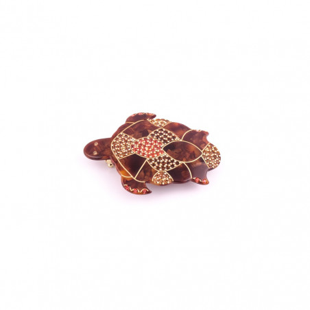 Barrette matic 6cm Tortues PM full tortue