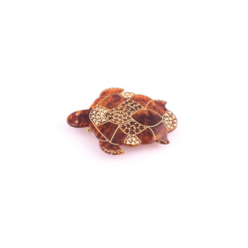 Barrette matic 6cm Tortues PM full tortue