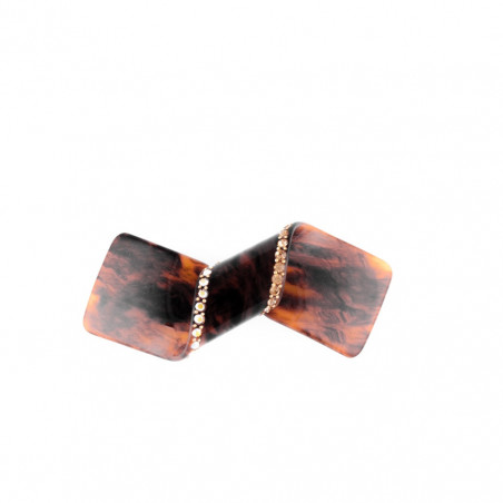 Barrette matic 8cm Nœuds tourbillon MM rail ouvert