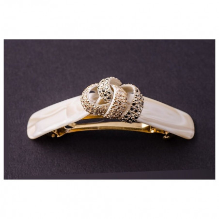 Big ponytail 8cm Half knot MM centre strass,full chopped off