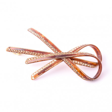 Barrette matic 11cm Boucles TGM decoration calotte,rail deux boucles