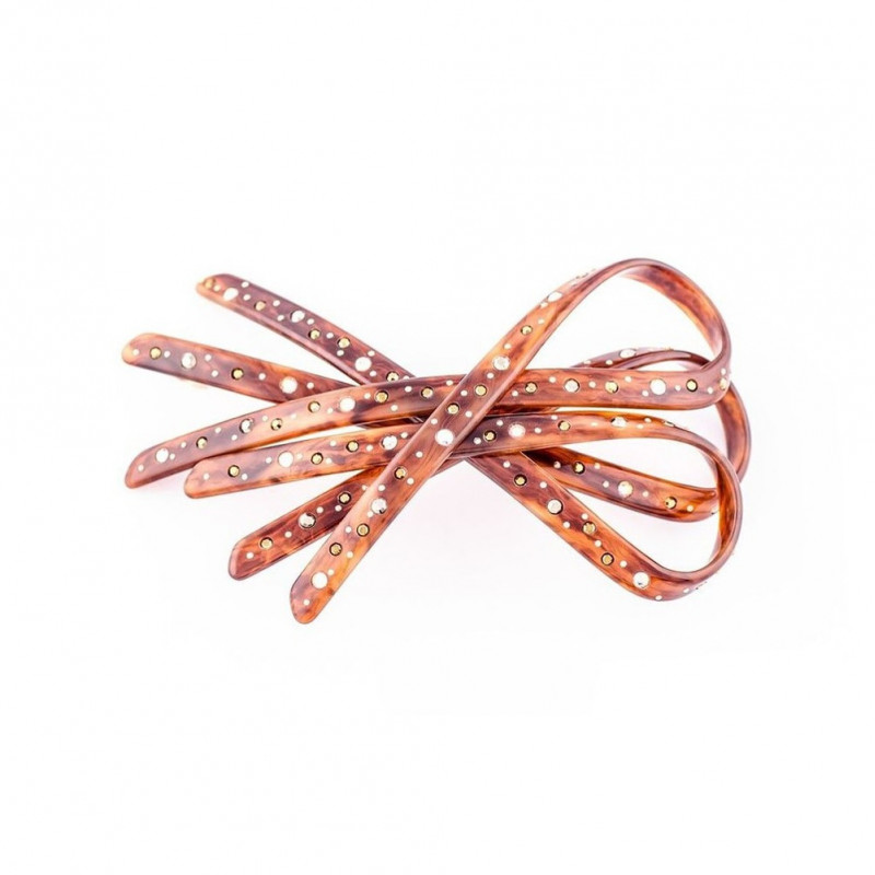 Ponytail 8cm Loops TGM rain of strass three loops