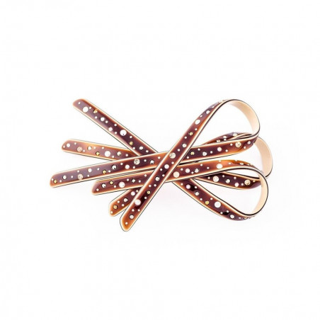 Ponytail 8cm Loops TGM rain of strass three loops