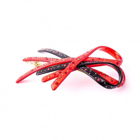 Ponytail 8cm Loops TGM rain of strass three loops