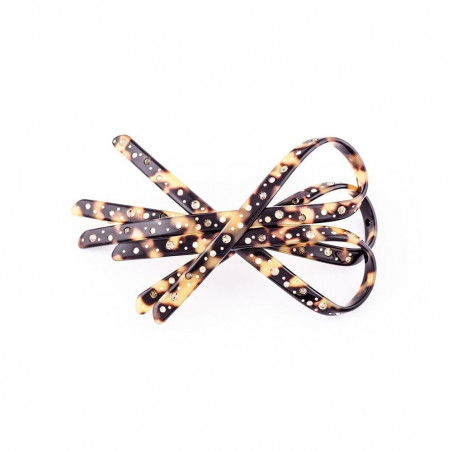 Ponytail 8cm Loops TGM rain of strass three loops