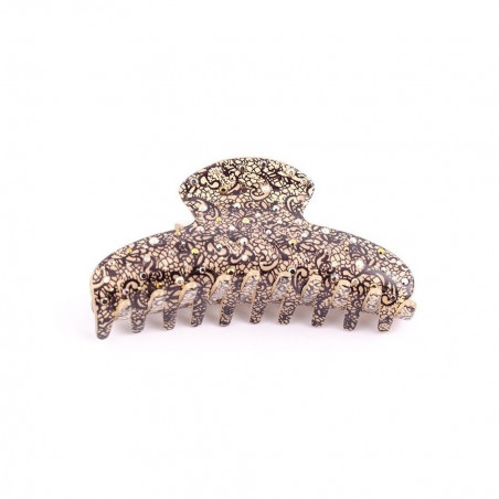 Handmade hairclip Classical TGM light lace & safari