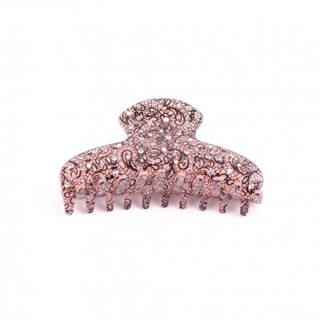 Handmade hairclip Classical TGM light lace & safari