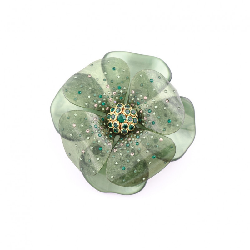 Barrette matic 8cm Camélia 2013 TGM centre...