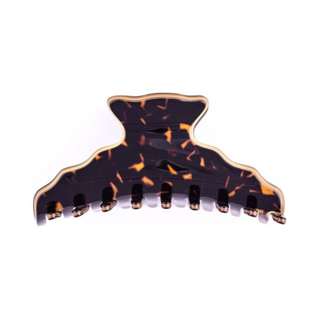 Handmade hairclip Classical TGM simple edging with wavy edges