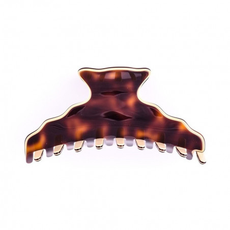 Handmade hairclip Classical TGM simple edging with wavy edges