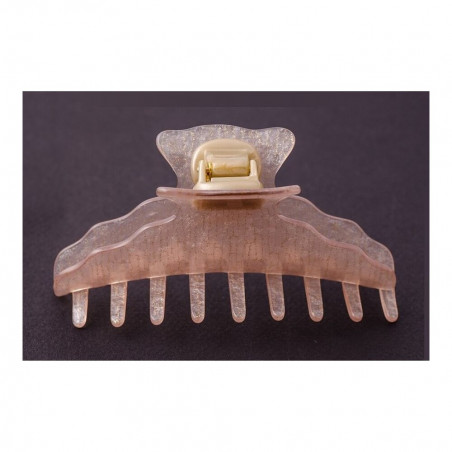 Handmade hairclip Classical TGM simple edging with wavy edges