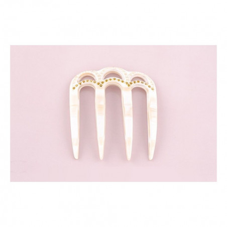 Handmade comb Classical MM rail strass