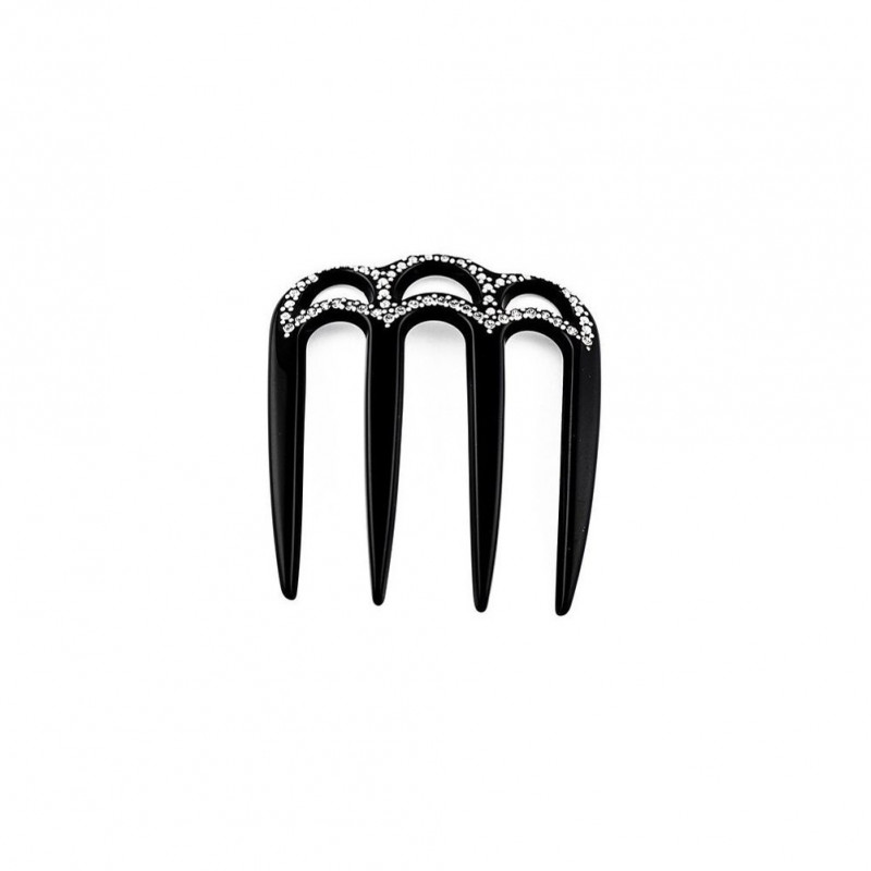 Handmade comb Classical MM rail strass