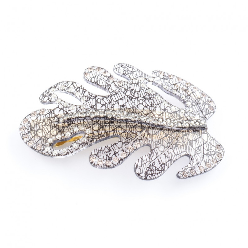 Ponytail 8cm Leaf 2016 GM rail strass