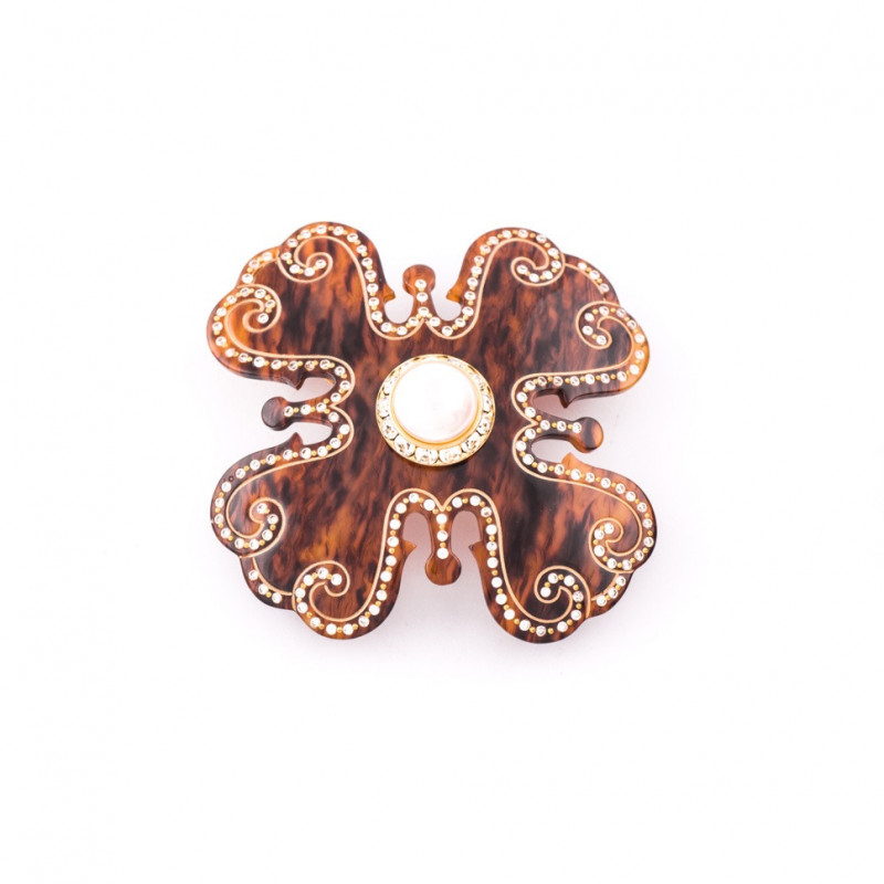 Barrette matic 8cm Croix GM light médiévale