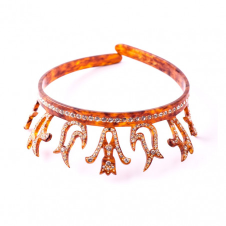 Handmade headband Classical GM full diadem in foliage