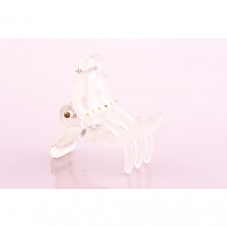 Hairclip Injected pliers TTPM light square edge, 6 teeth