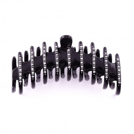 Hairclip Injected pliers TGM rail strass shoulder flap, 18 teeth