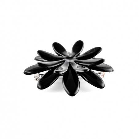 Barrette matic 7cm injectée MM simple rosace marguerite