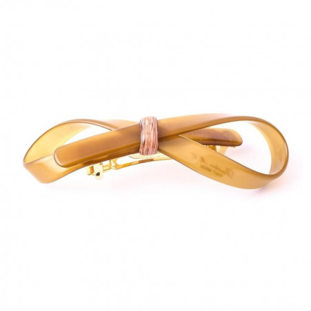 Barrette matic 7cm Rubans GM simple ruban ajouré