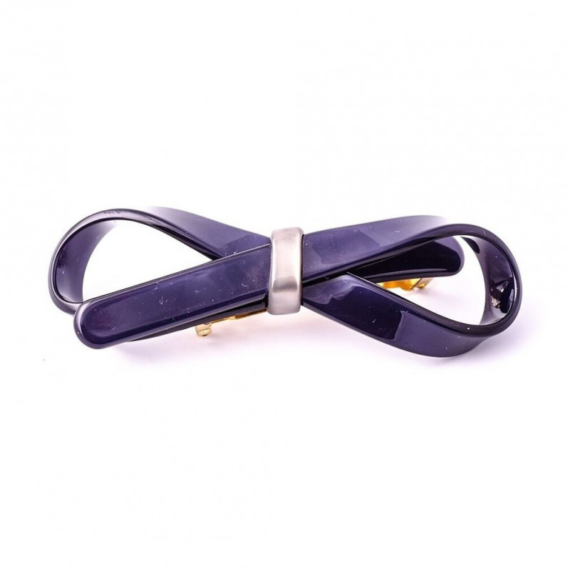 Barrette matic 7cm Rubans GM simple ruban ajouré