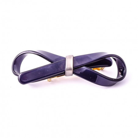 Barrette matic 7cm Rubans GM simple ruban ajouré